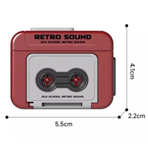 TASMAX Key Chain for Retro Voice Recorder Device Gift Retro Sound Mini Voice Recorder Style,Cute Portable Audio Recording Device Key Chain for Bike Bag, Car and Bike (Random Colour) (Pack of 1) - Image 2