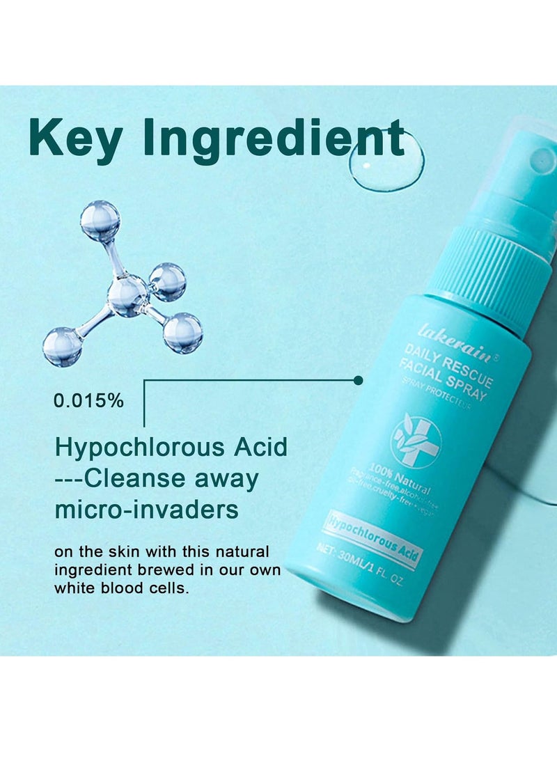 lakerain Hypochlorous Acid Face and Skin Spray,Facial Toner with Pure Hypochlorous,Face and Skin Renew Toner Spray,Moisturising Spray for Sensitive Skin,Acid Hypochlorous Acid Spray(1pcs)  - Image 3