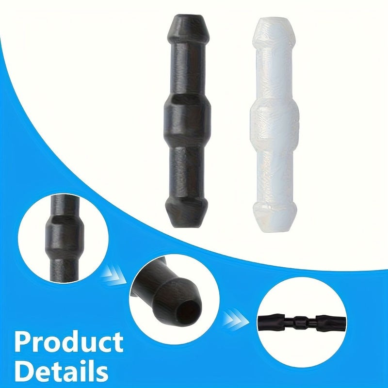 White 30Pcs 4mm Hose Connectors for Windshield Washer System - Image 4