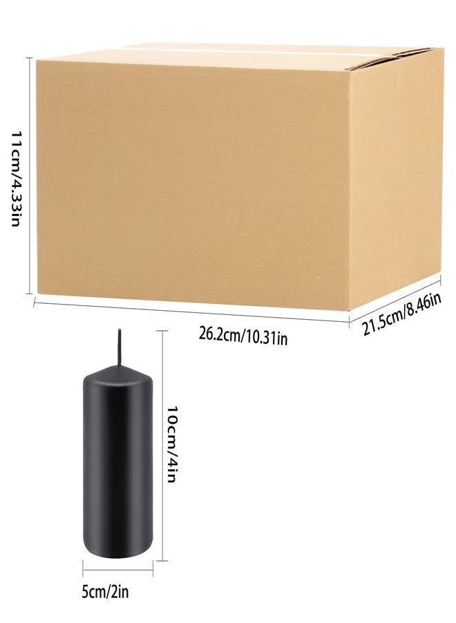 TLNFHRPI 20 Pack 2x4 Inch Black Pillar Candles Unscented for Home Decor Party and Holiday,Elegant Dark hue - Image 4