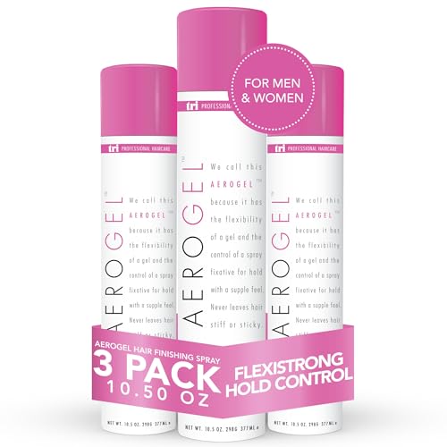 TRIDESIGN TRI Design Aerogel Hairspray - Hair Finishing Spray for Styling, Volumizing and Holding Curly Hair with Flexible Hold - For Women and Men - Pack of 3 (10.5 oz) - Image 1