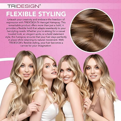 TRIDESIGN TRI Design Aerogel Hairspray - Hair Finishing Spray for Styling, Volumizing and Holding Curly Hair with Flexible Hold - For Women and Men - Pack of 3 (10.5 oz) - Image 3