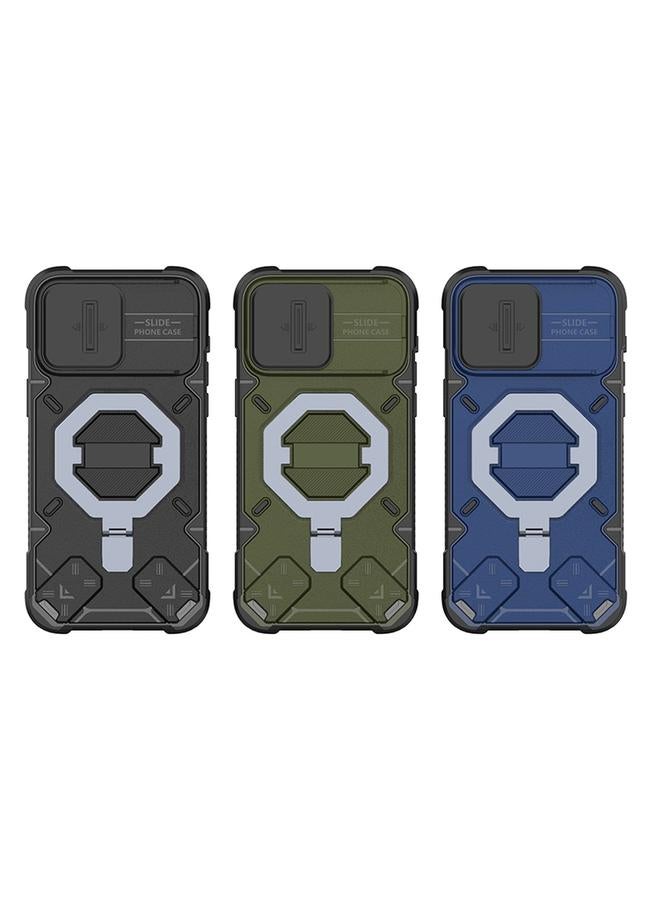 S-TOP Case For iPhone 13 Pro Max Camera Shield Armor MagSafe Holder Phone Case with Strap - Image 2