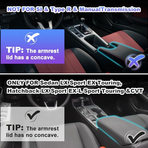 SDPVorn Center Console Organizer for 2022 2023 2024 Honda Civic Console Organizer Armrest Lid Hidden Storage Secret Compartment Hidden Storage Box Tissue Holder for 11th Gen Civic Accessories - Image 2