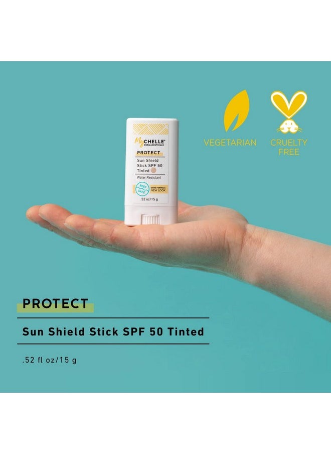 MyChelle Dermaceuticals - واقي شمس Mychelle Sun Shield Stick Spf 50 Tinted Mineral Reef Safe للوجه - Image 1