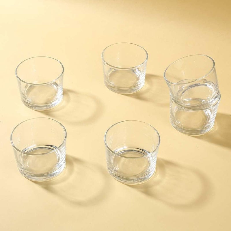 smart serve كأس حلوى جراند الذكي "سيرف" خالي من الرصاص 210 مل شفاف مجموعة من 6 - Image 1