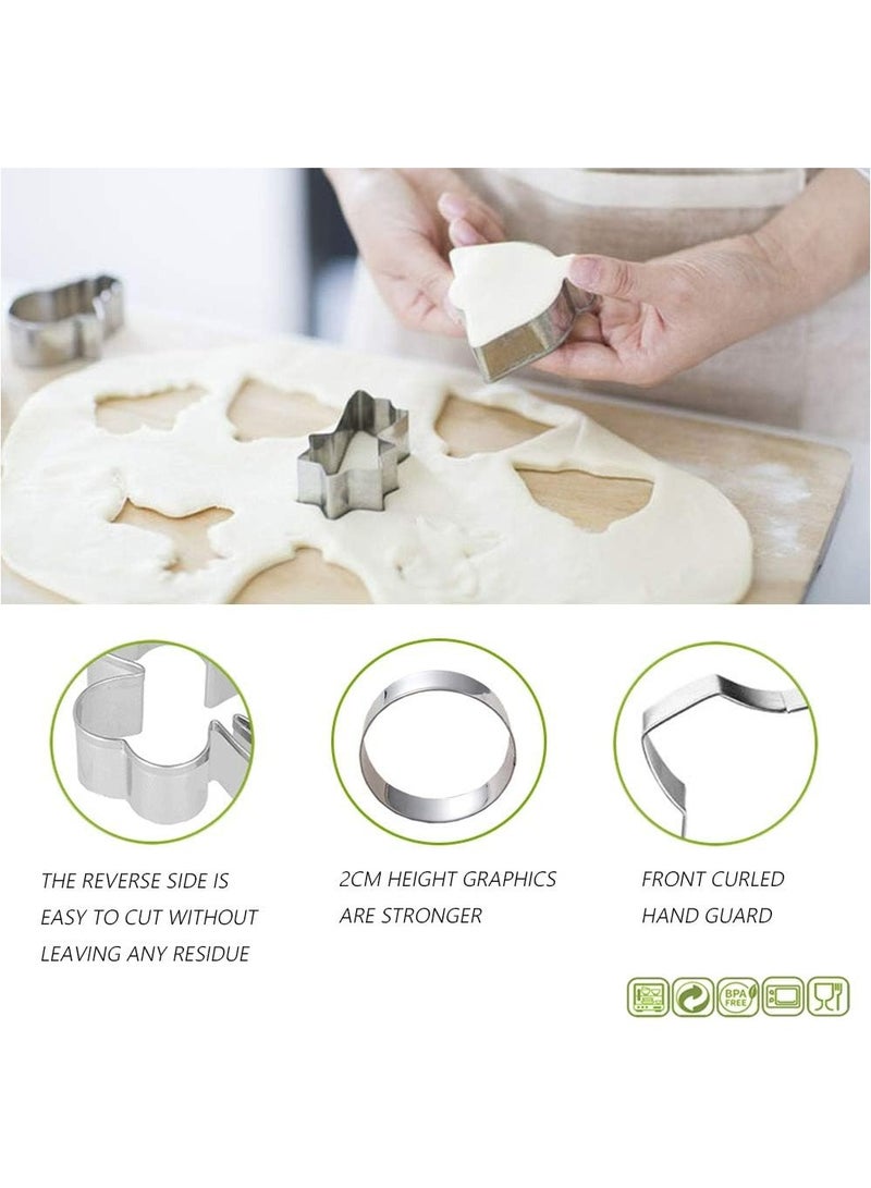 أوزيغالور قطاعات شطائر وبسكويت بطابع فضائي - مصنوعة من الفولاذ المقاوم للصدأ بدرجة الطعام (عبوة من 9 قطع) - Image 1