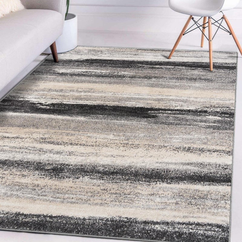 LUXE WEAVERS Tower Hill Abstract Gray 2x3 Area Rug