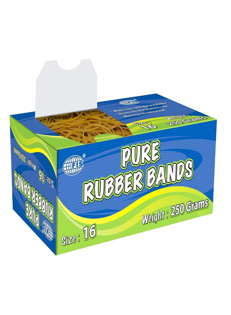 FIS Pure Rubber Bands 16 Size, 250 grams - FSRB25016 - Image 1