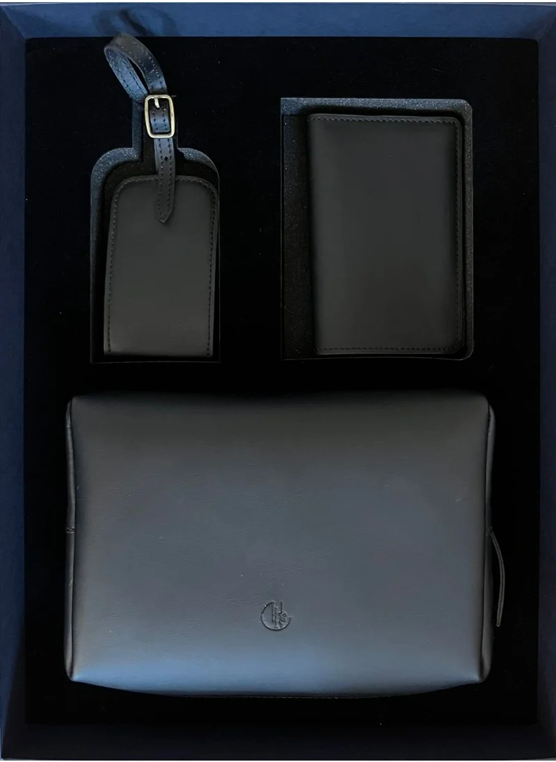 Tohfa Luxe TohfaLuxe The Black Voyage Premium Leather Gift Set