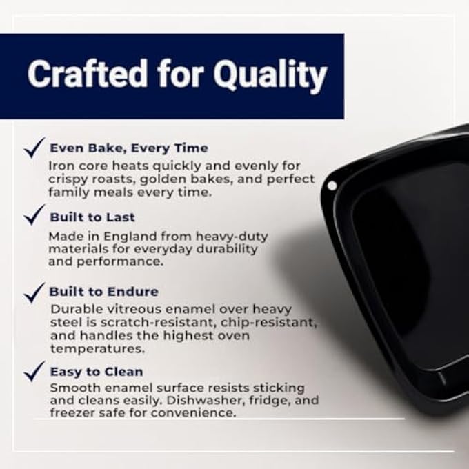 Chabrias Ltd 38Cm Extra Large Vitreous Enamel Roasting Baking Pan Made In England By Chabrias Ltd Gbb045404 - Image 5