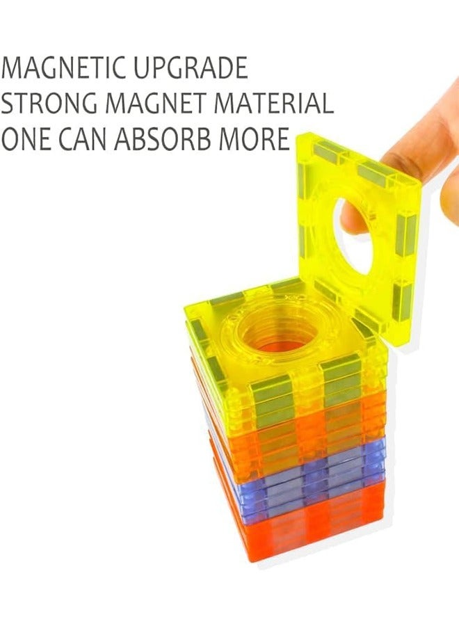 Favarey 42PCS Magnetic Tiles Building Blocks Set Toys, Clear 3D Building Blocks Construction Playboards, Educational Toy for Early Development Stacking Toys,Gift for 3-6 Year Boys Girls - Image 5