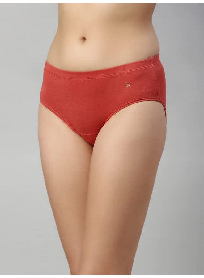 Enamor Stretchable Cotton Hipster Panties for Women Pack of 6, Full Coverage Grip Fit with Antimicrobial & Stain Release Technology-CR17-Assorted-Colors and Prints May Vary (CR17_Multicolordark6_S) - Image 4