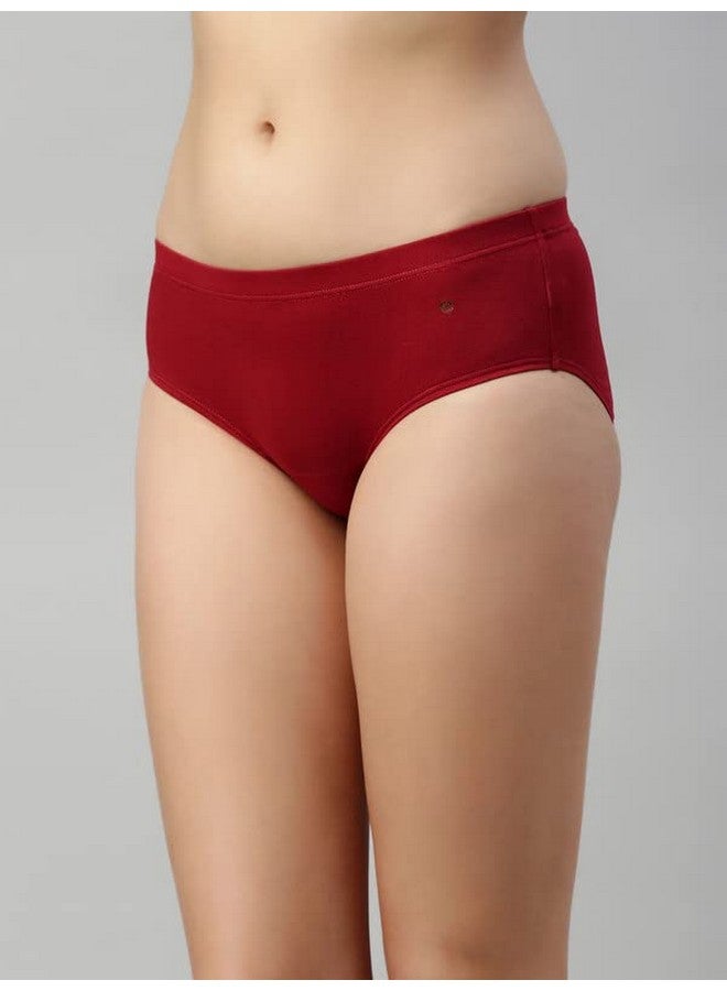 Enamor Stretchable Cotton Hipster Panties for Women Pack of 6, Full Coverage Grip Fit with Antimicrobial & Stain Release Technology-CR17-Assorted-Colors and Prints May Vary (CR17_Multicolordark6_S) - Image 3