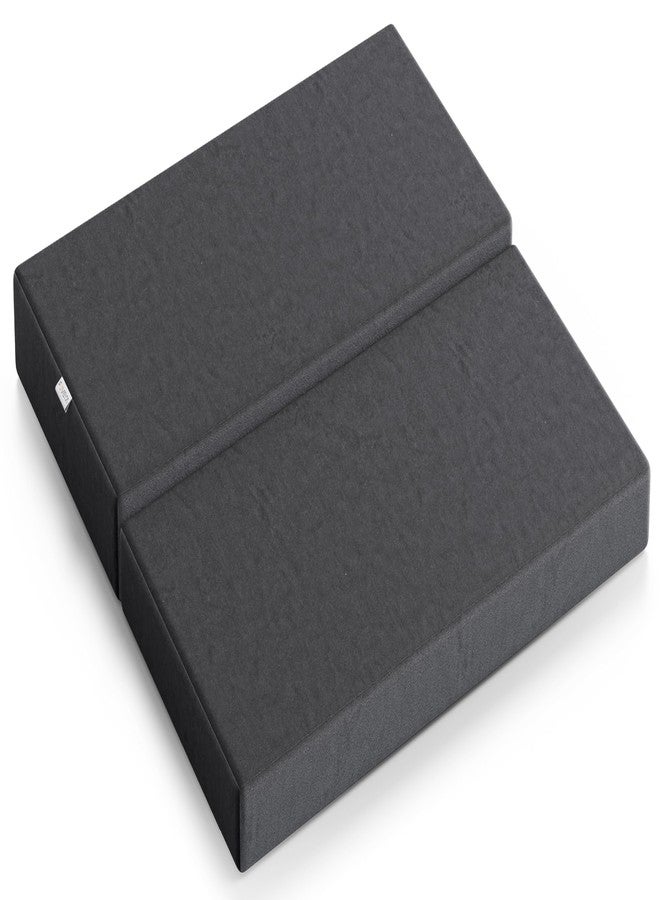 FOVERA Meditation Seat Cushion - Foldable Portable Large Size Meditation Floor Cushion, Light Weight, Easy to Carry with Premium Velvet Cover (22 x 22 x 2.5 Inch, Dark Grey) - Image 1