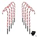 Mudder Mudder 10 Pieces 10 Inch Christmas Outdoor Garden Solar Lights, Small Candy Cane Pathway Markers Lights Waterproof  - Image 2