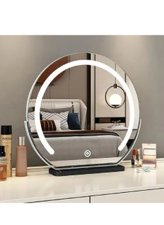 Joyelink Vanity Mirror with Lights, 20 inch Makeup Mirror with Lights, Smart Touch Control 3 Colors Dimmable Vanity Mirror, 360°Rotation Round Vanity Mirror for Bedroom, Bathroom  - Image 1