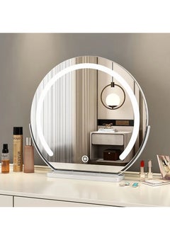 Joyelink Vanity Mirror with Lights, 20 inch Makeup Mirror with Lights, Smart Touch Control 3 Colors Dimmable Vanity Mirror, 360°Rotation Round Vanity Mirror for Bedroom, Bathroom  - Image 3