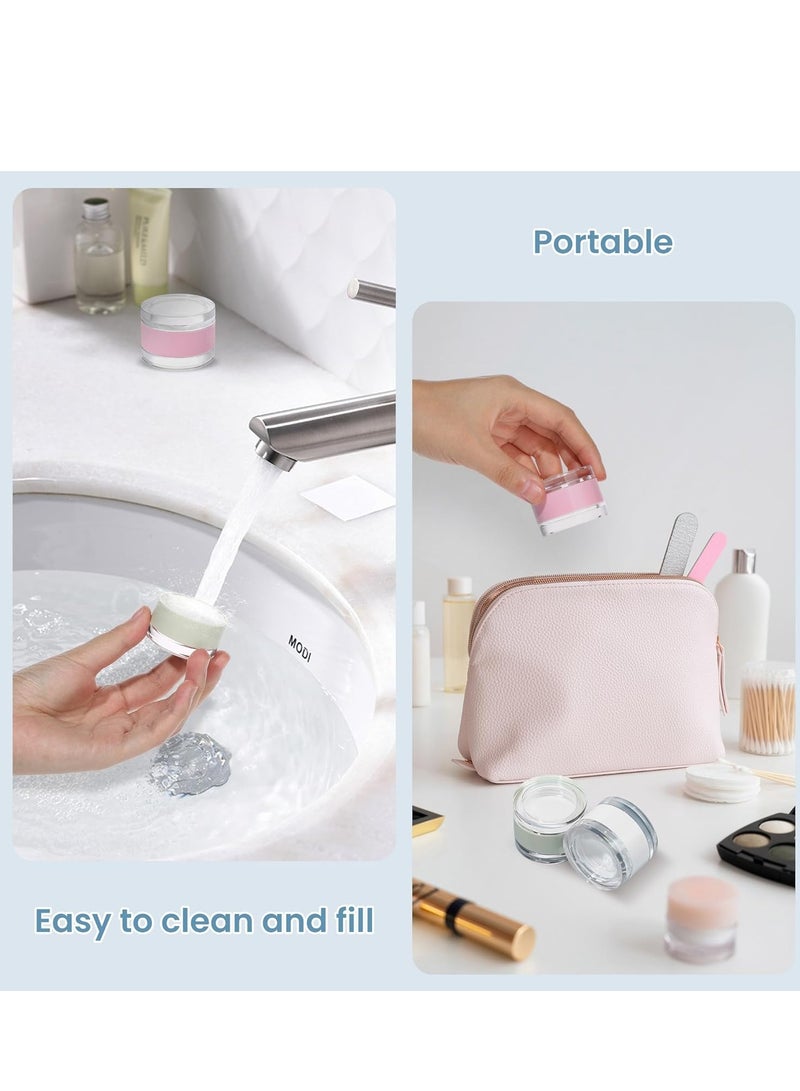 KASTWAVE Cosmetic Jars, 6 Pcs 0.35 oz Plastic Cosmetic Jars, Leak Proof Plastic Cosmetic Container Jars for Travel Storage Make Up, Eye Shadow, Nails, Powder, Lotion, Jewelry, Candy, Craft - Image 5