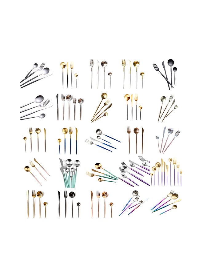 NIBEMINENT 4-Piece Dinner Flatware Cutlery Set Gold - Image 5