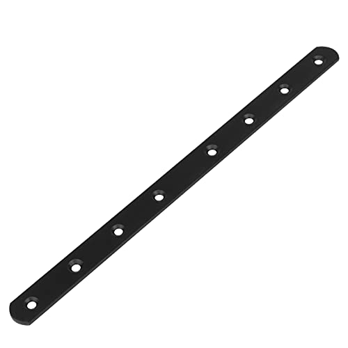 MOUNTAIN_ARK 10 Pack 11-5/8" Black Steel Flat Mending Plate for Wood, Long Repairing Straight Brackets, 3/4" Width - Image 3