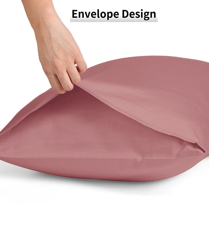 Warmstar Warmstar Cotton Pillow Cases King Size Set of 2  600 Thread Count Pillowcases 20x36 Inches  Soft Long Staple Cotton Pillowcases Breathable with Envelope Closure Lotus Pink  - Image 5
