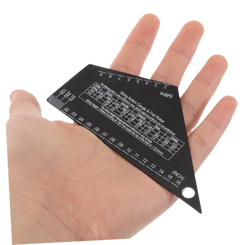 Black Fret Rocker String Height Ruler for Precise Guitar Fretboard Measurement Professional Luthier Tool - Image 5