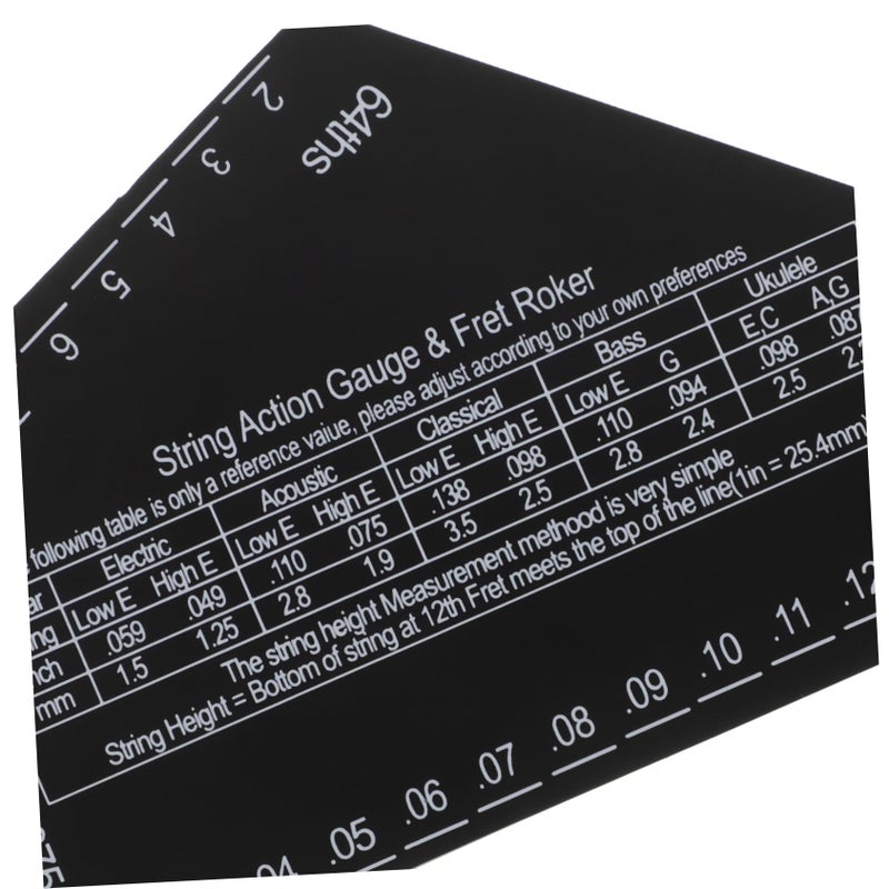 Black Fret Rocker String Height Ruler for Precise Guitar Fretboard Measurement Professional Luthier Tool - Image 4