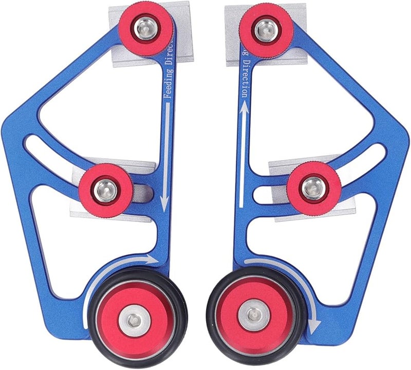 بكرة دليل منضدة منشار الألومنيوم سبائك الخشب تحمل الأسطوانة المغذية ارتفاع قابل للتعديل متين مقاوم للاهتراء مضاد للصدمات بكرة مزدوجة - Image 5