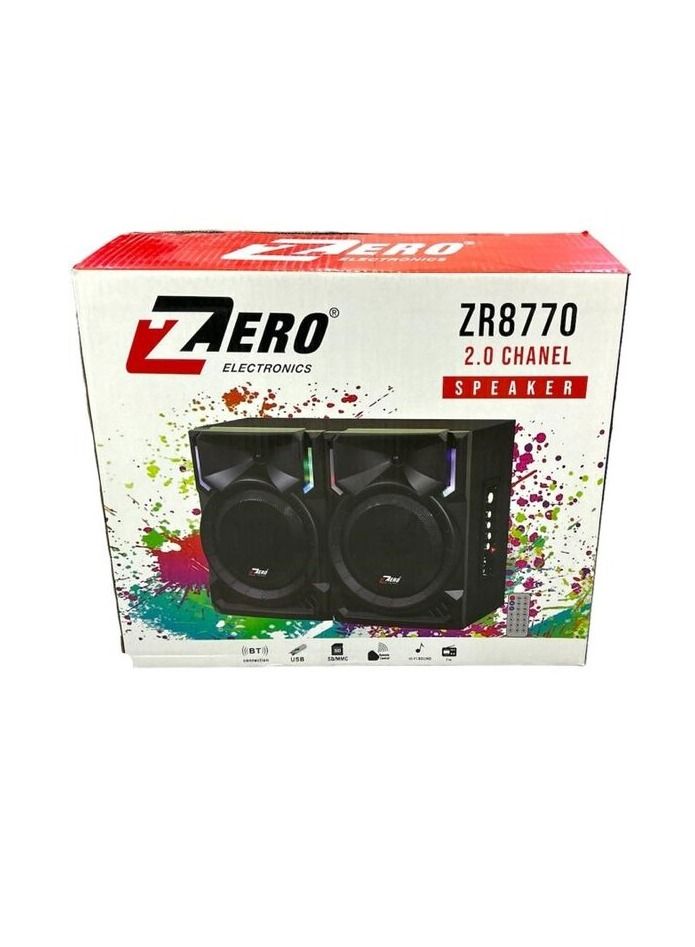 زيرو مكبر صوت زيرو ZR-8770 سلكي/لاسلكي أسود - Image 2