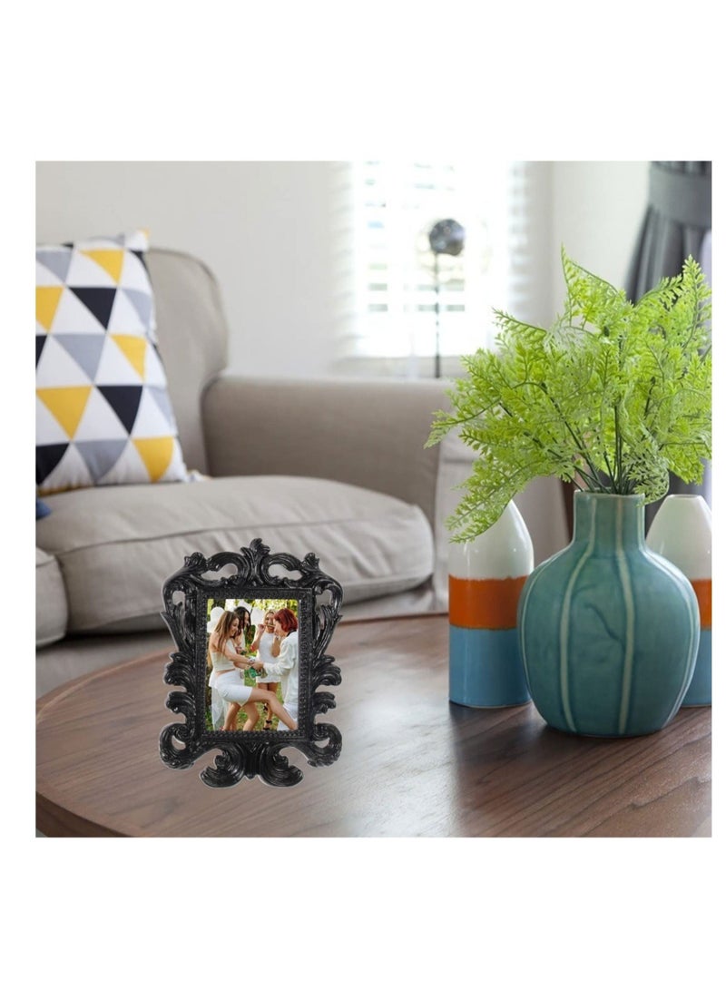 كابتن تيك Vintage Decor, 3 Pcs Vintage Antique Picture Frame, Luxury Antique Square Photo Frames, Baroque Place Photo Holder, Mini Tabletop Picture Display Stand, for Tabletop Display Decor Wedding Decor - Image 2
