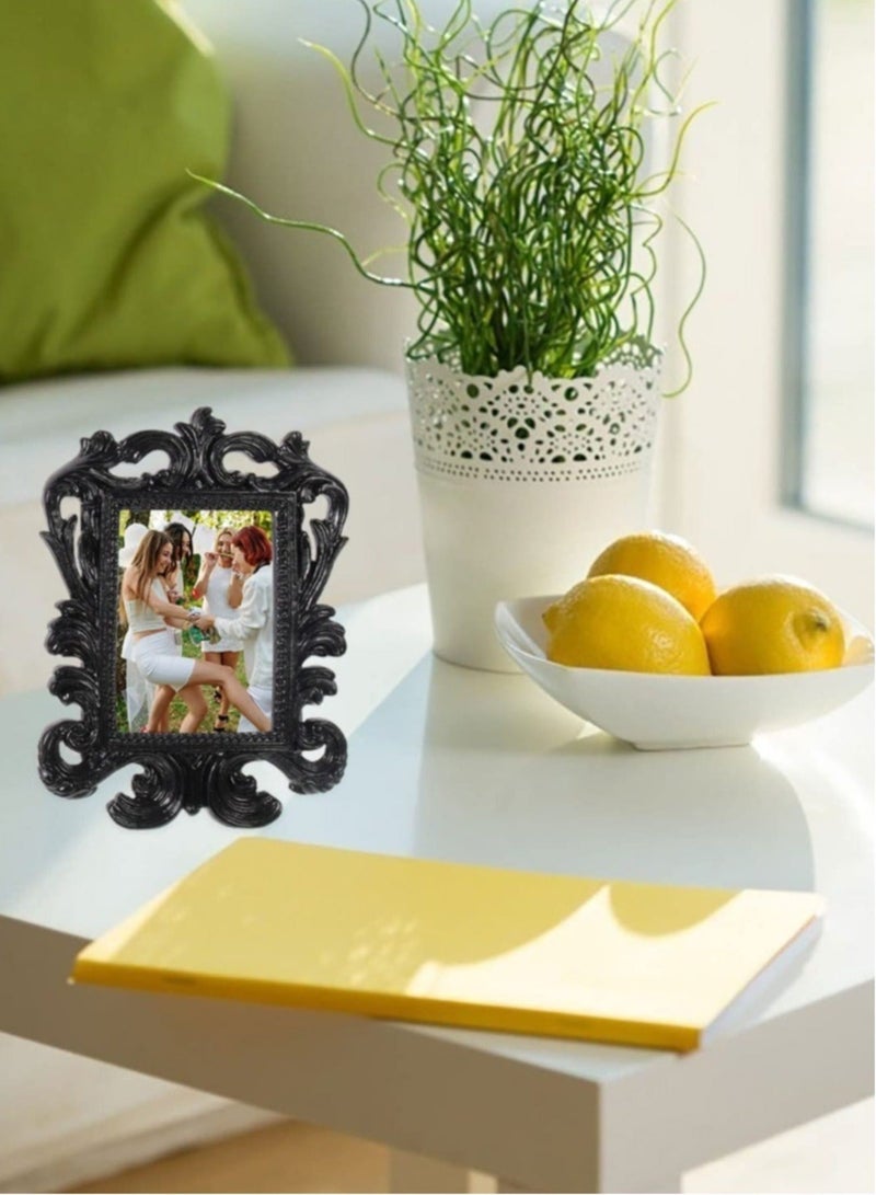 كابتن تيك Vintage Decor, 3 Pcs Vintage Antique Picture Frame, Luxury Antique Square Photo Frames, Baroque Place Photo Holder, Mini Tabletop Picture Display Stand, for Tabletop Display Decor Wedding Decor - Image 3