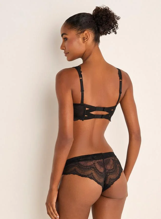 سبلاش فيڤ طقم حمالة صدر وسروال داخلي بتفاصيل دانتيل بالكونيت