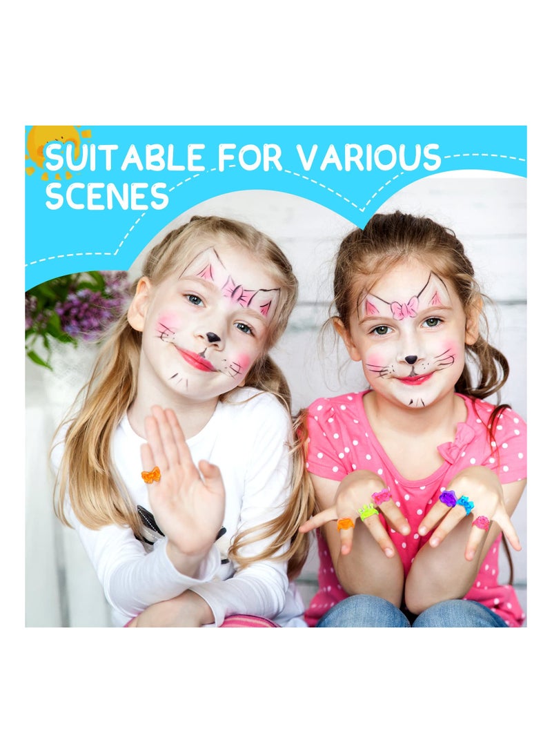 Zikra 500 Pcs Glitter Plastic Rings Party Favor for Kids Girls Boys Assorted Colors and Designs Trinkets Carnival Prizes Treasure Chest Game Mardi Gras Throws Parades - Image 2