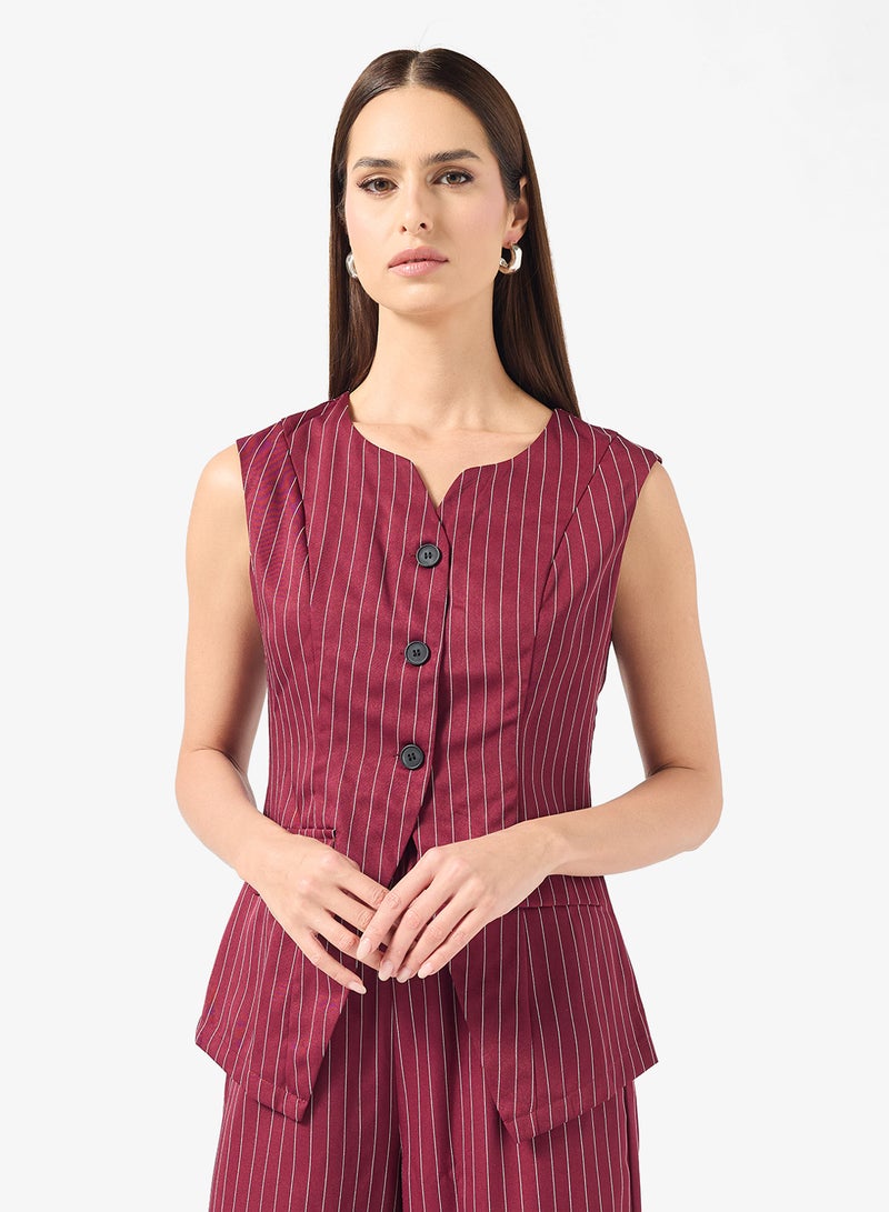 ELLA Pinstripe Vest & Pant Set - Image 3