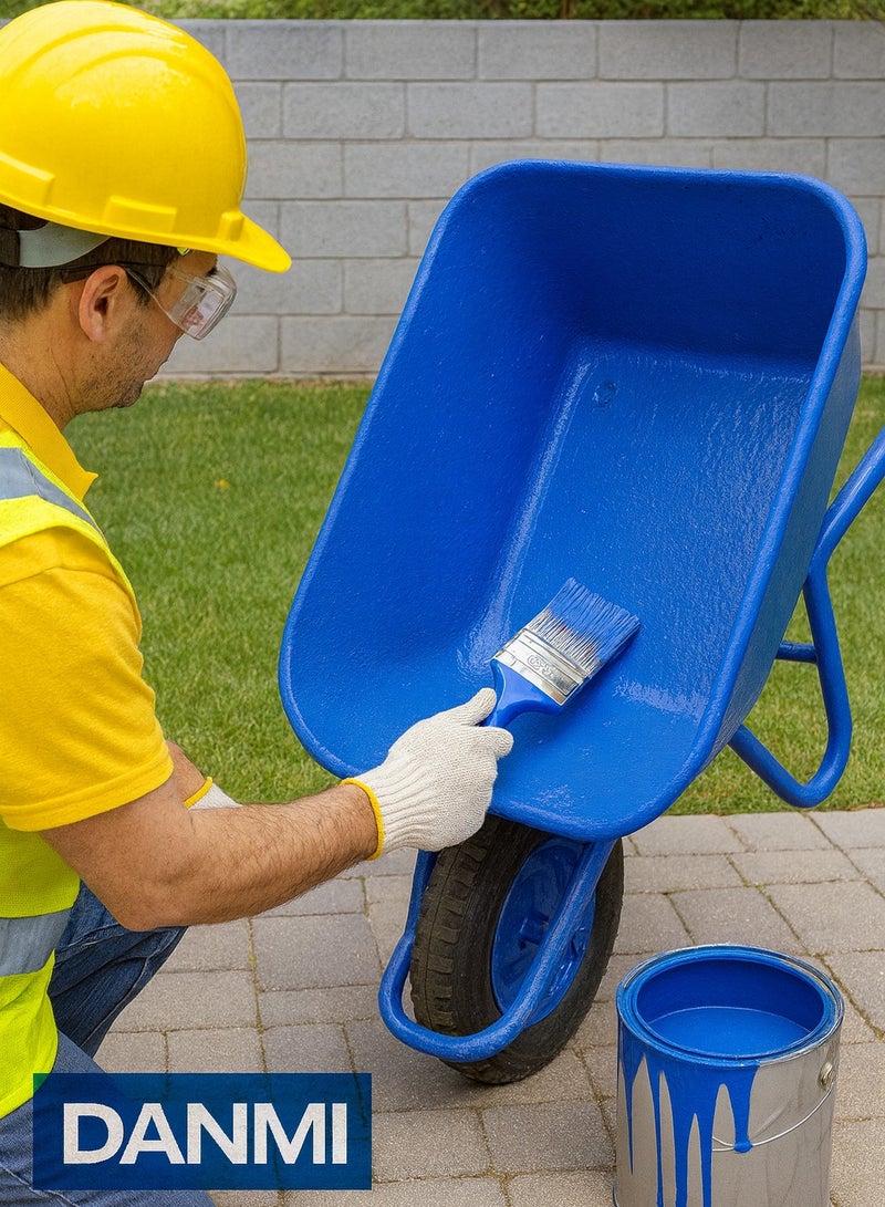 DANMI 2-Piece – DANMI Paint Brushes, 2.5 Inch (≈ 63.5 mm) – Blue Plastic Handles with Metal Ferrules, Dual Rivets – ART:360525 – Made in China - Image 5