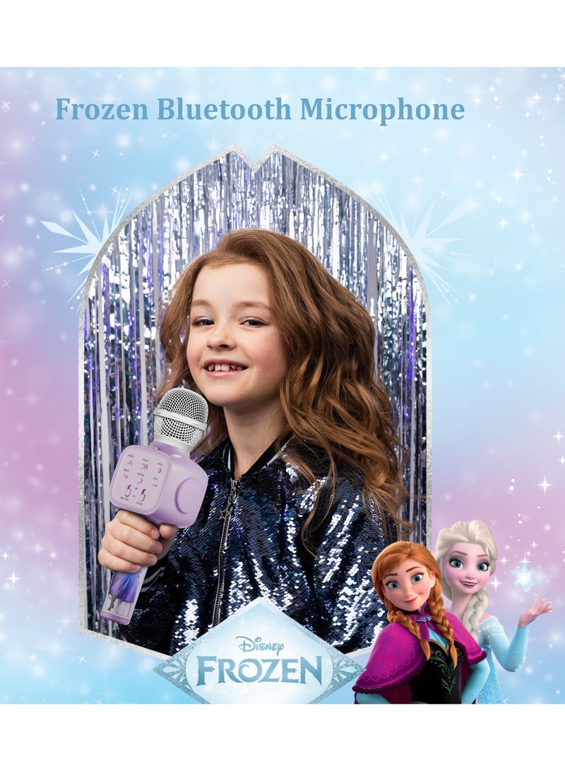 Volkano Disney Frozen Bluetooth Wireless Microphone – Portable Karaoke Mic with Echo Effect, TWS Pairing, AUX & Micro SD Card Support - Image 2