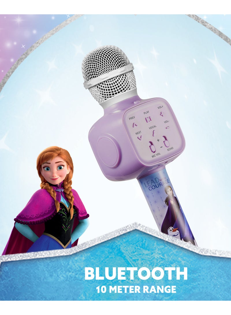 Volkano Disney Frozen Bluetooth Wireless Microphone – Portable Karaoke Mic with Echo Effect, TWS Pairing, AUX & Micro SD Card Support - Image 4