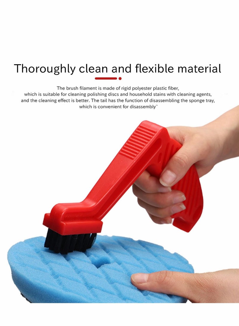 Y&D Foam Buffing Pad Conditioning Brush - Stiff Nylon Bristles Cleaning Recondition Tool for Polisher Buffer and Microfiber Polishing Compound Pads Bonnets Car Auto Detailing  - Image 3