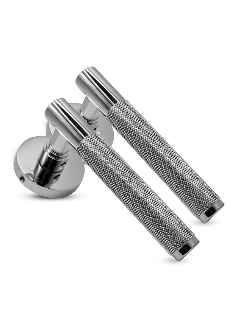 CINCINNO Levitas/A Premium Anti-Rust Aluminum Door Handle Pair , Salt Spray Tested, 2-Year Color & 5-Year Mechanical Warranty (Chrome Plated) - Image 1