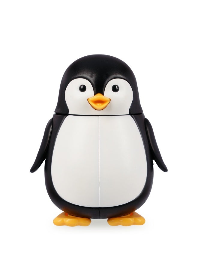 Flipper Hygienic Kids Toothbrush Holder with Suction Cups, High Quality & Patented Design, One Touch Open & Close, For Home or Travel, Fun Animal Penguin, 3Y+ - Image 4