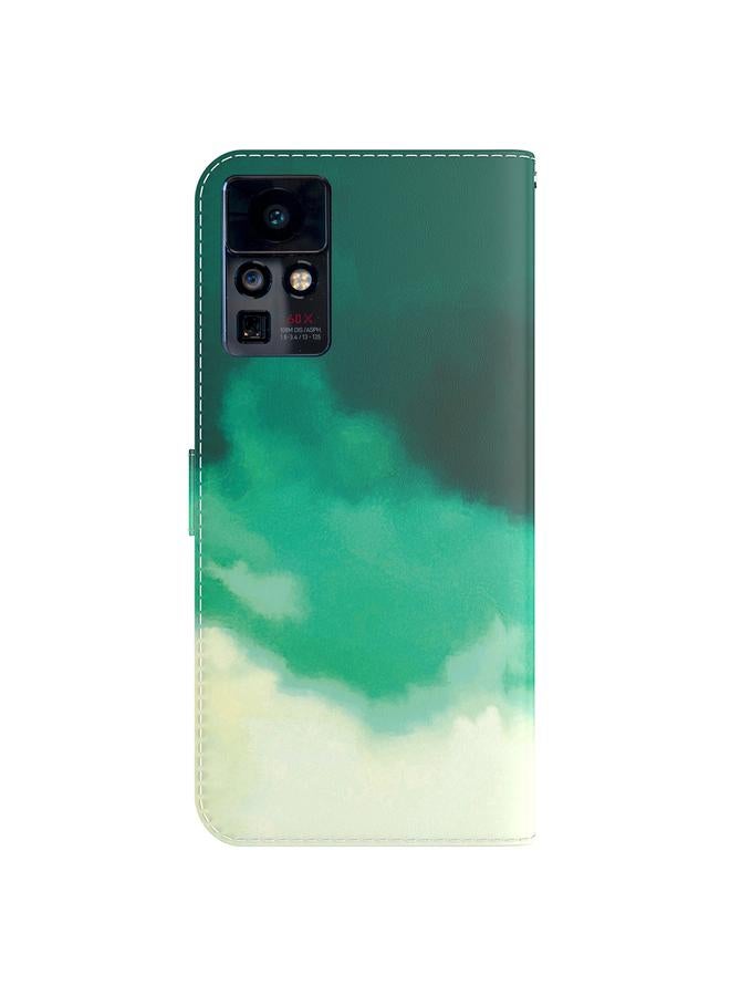S-TOP Case For Infinix Zero X / X Pro Watercolor Pattern Horizontal Flip Leather Phone Case - Image 3