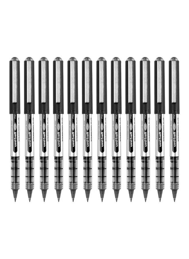 Uniball Uni-Ball Ub-150 Eye Micro Rollerball Pen - 0.5 Mm - 12 Pcs Black  - Image 3