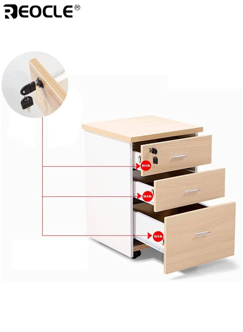 REOCLE 4PCS Drawer Lock Plunger Lock Cylinder Head Chrome Finish Push Button Plunger Lock for Cabinet Desk Wardrobe Key Alike with Keys for Home Office Furniture Security - Image 4