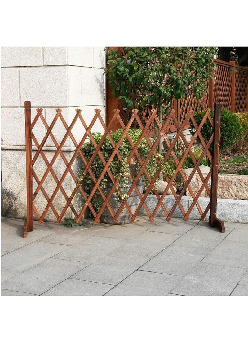 Wooden Fence Free Standing Trellis Picket Fence 2pcs - Image 4