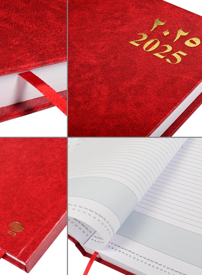 FIS FIS Diary 2025 (Arabic/English) Red, A4 - FSDI41AE25RE  - Image 3