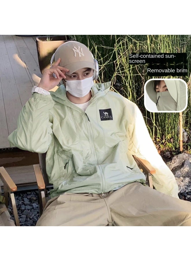 كاميل سترة واقية من الشمس Piggy ذات قلنسوة UPF100+، معطف واقي من الأشعة فوق البنفسجية خفيف الوزن للرجال والنساء - Image 3