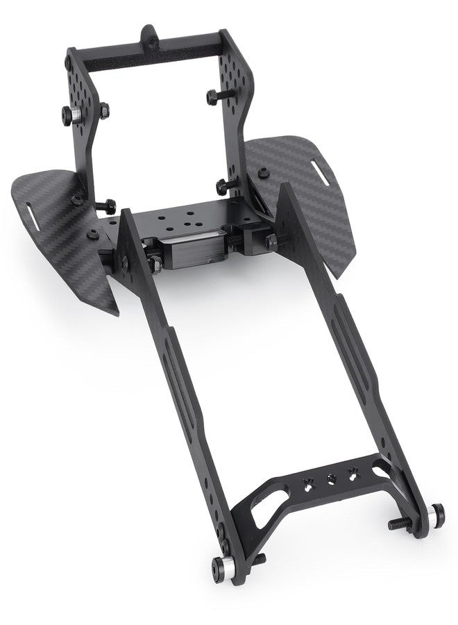 VNUHV High Clearance Carbon Fiber LCG Chassis Kit with Transmission Shocks Absorbers for 1/10 RC Crawler Cheater Rigs SCX10 II (Chassis Kit) - Image 4