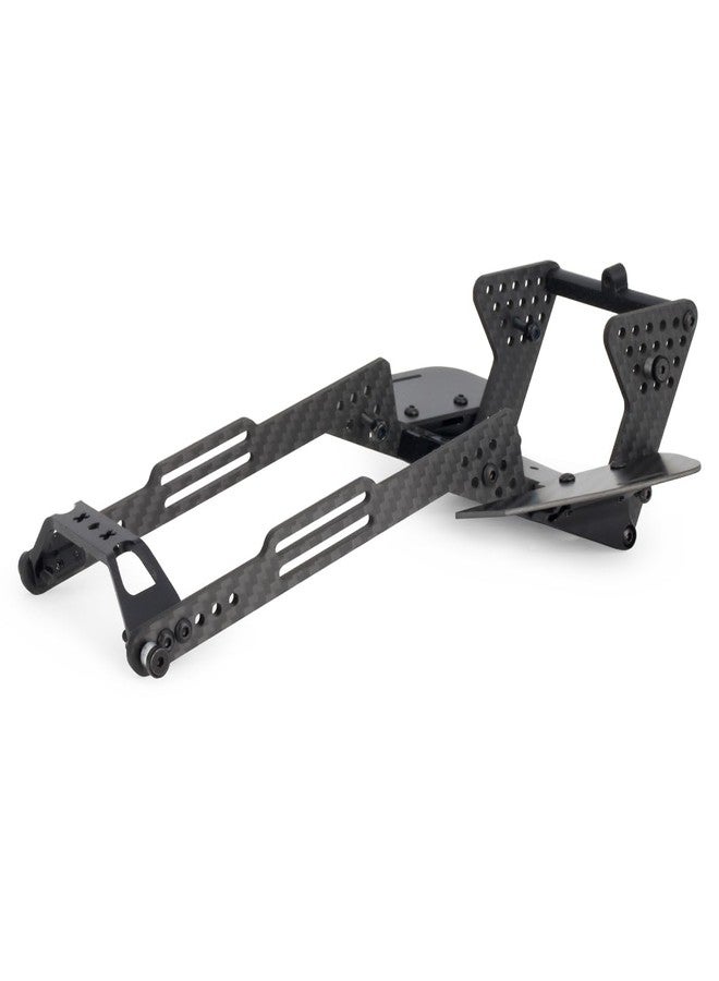 VNUHV High Clearance Carbon Fiber LCG Chassis Kit with Transmission Shocks Absorbers for 1/10 RC Crawler Cheater Rigs SCX10 II (Chassis Kit) - Image 1