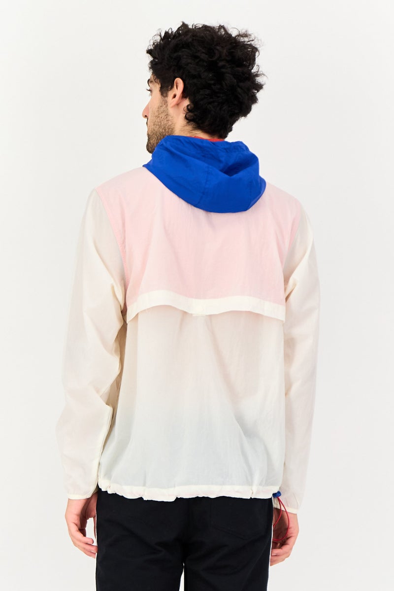 Reebok Men Embroidered Logo Wind Breaker Jacket, Multicolor - Image 3